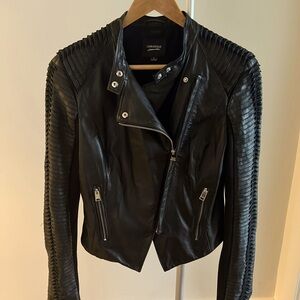 Lamarque Leather Bomber Jacket